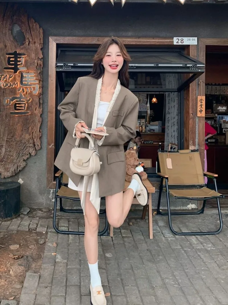 Shpmishal Abito francese alla moda e di fascia alta 2025 Primavera e autunno da donna Nuovo design Giacca da abito casual Abbigliamento femminile