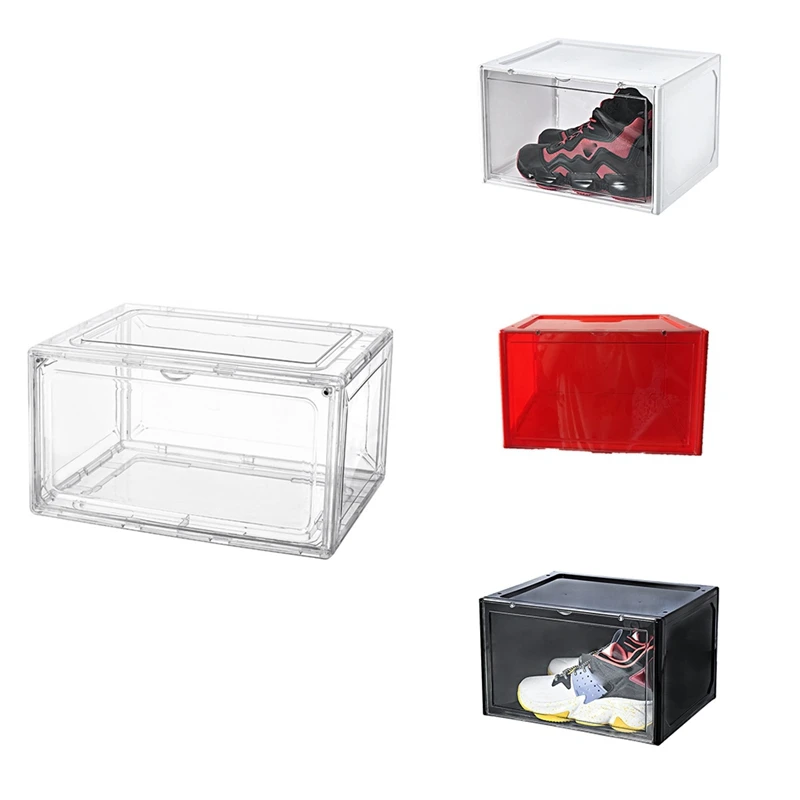 

ABSF Magnetic Suction Sneaker Storage Box Transparent Basketball Shoes Shoe Box Collection Display Shoe Cabinet