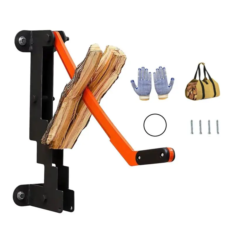 

Wall Mounted Kindling Splitter Portable Manual Fire Wood Kindling Splitter Firewood Cutter Carbon Steel Heavy Duty Household