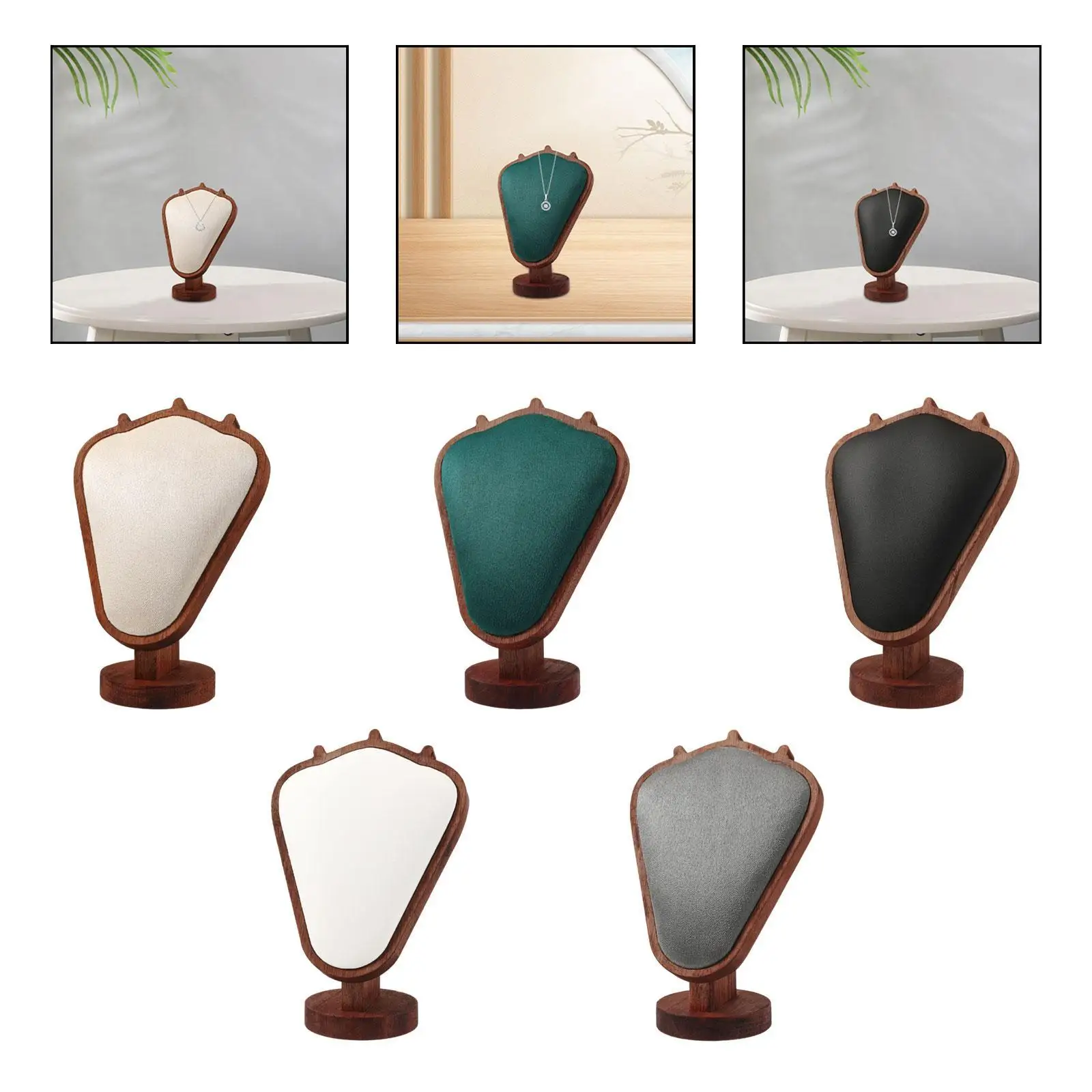 

Necklace Display Stand, Jewelry Display Bust Stand Elegant Stable Wood Base