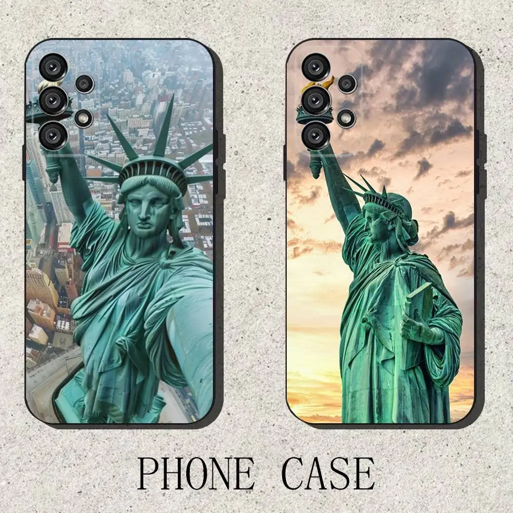 

State of Liberty New York Phone Case For Samsung S25,S24,S21,S22,S23,S30,Ultra,S20,Plus,Fe,Lite,Note,10,9,5G Black Cover