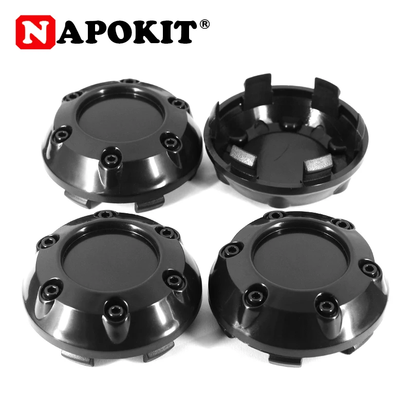 4pcs/lot 68mm 62mm Inner Car Wheel Center Cap Hub Cover Rim Hub Disc ABS Black Chrome