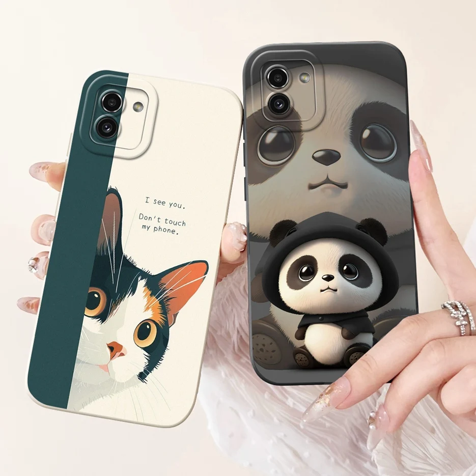 For Samsung Galaxy A03 4G Case SM-A035F Cute Cartoon Cover Matte Phone Cases For Samsung A03 Core A 03 s Galaxy A03s Soft Fundas