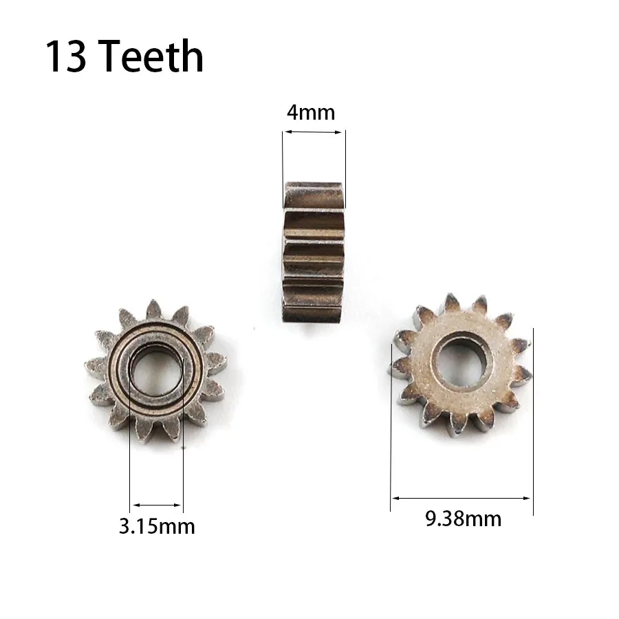 13 Teeth Cordless Drill Gear OD9.4mm Height 4mm Hole 3.15mm Hardened Steel Pinion Repair Parts 13T 133.17A