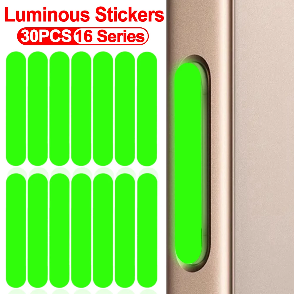 10-30PCS Luminous Camera Button Stickers for Apple IPhone 16 ProMax/16 Plus/16 Series Anti-scratch Luminous Button Protectors