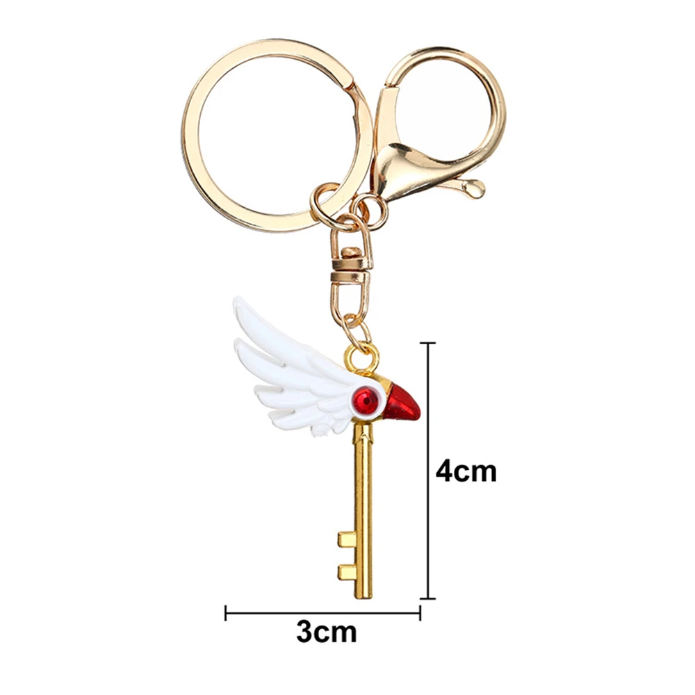 Anime Card Captor Sakura Schlüsselanhänger Vogel Kopf Tür Schnalle Anhänger Halskette für Frauen Männer Kinder Schmuck Zubehör – Detail 3