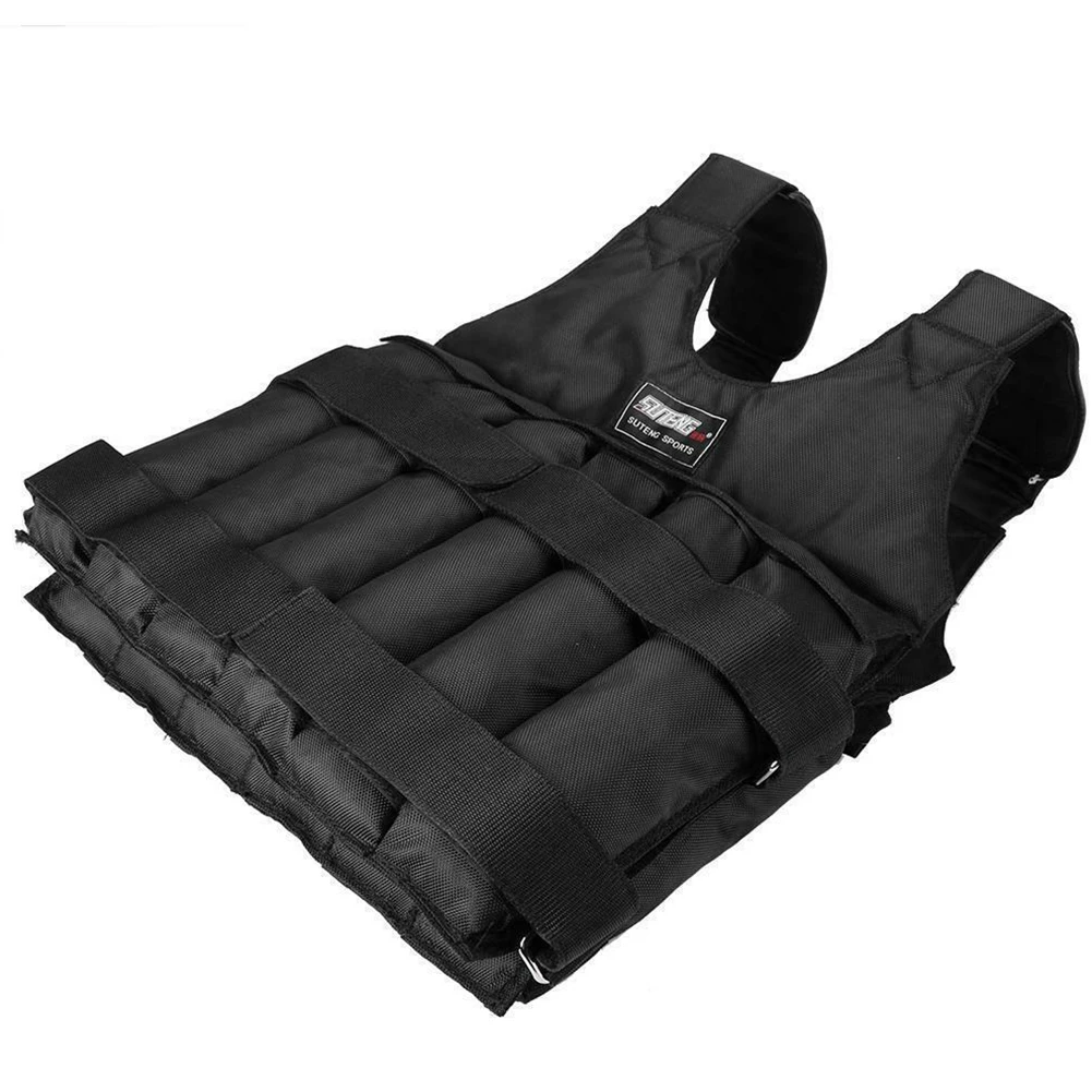 20kg/50kg Loading Weighted Vest For Boxing Training Workout Fitness Equipment Adjustable Waistcoat Jacket Sand Clothing