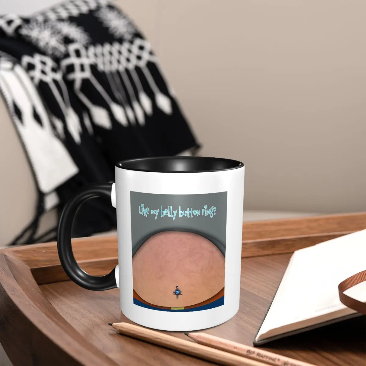 Dad Fake Fat Beer Belly Button Ring Body Piercing Mug Funny Ceramic Coffee Cups Tea Mugs Milk Cup Drinkware Gift for Woman Man