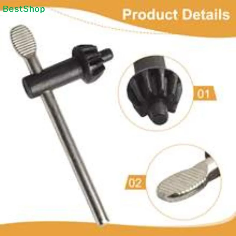 Power Drill Key Replacement Chuck Key Drilling Accessory Part Size 1/ 4 Inch Black Rubber Chuck Key