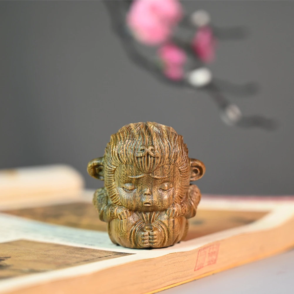 

Monkey Shape Incense Holder Woodcarving Decor Statue Lovely Retro Room Bedroom Office Aromatherapy Comfort
