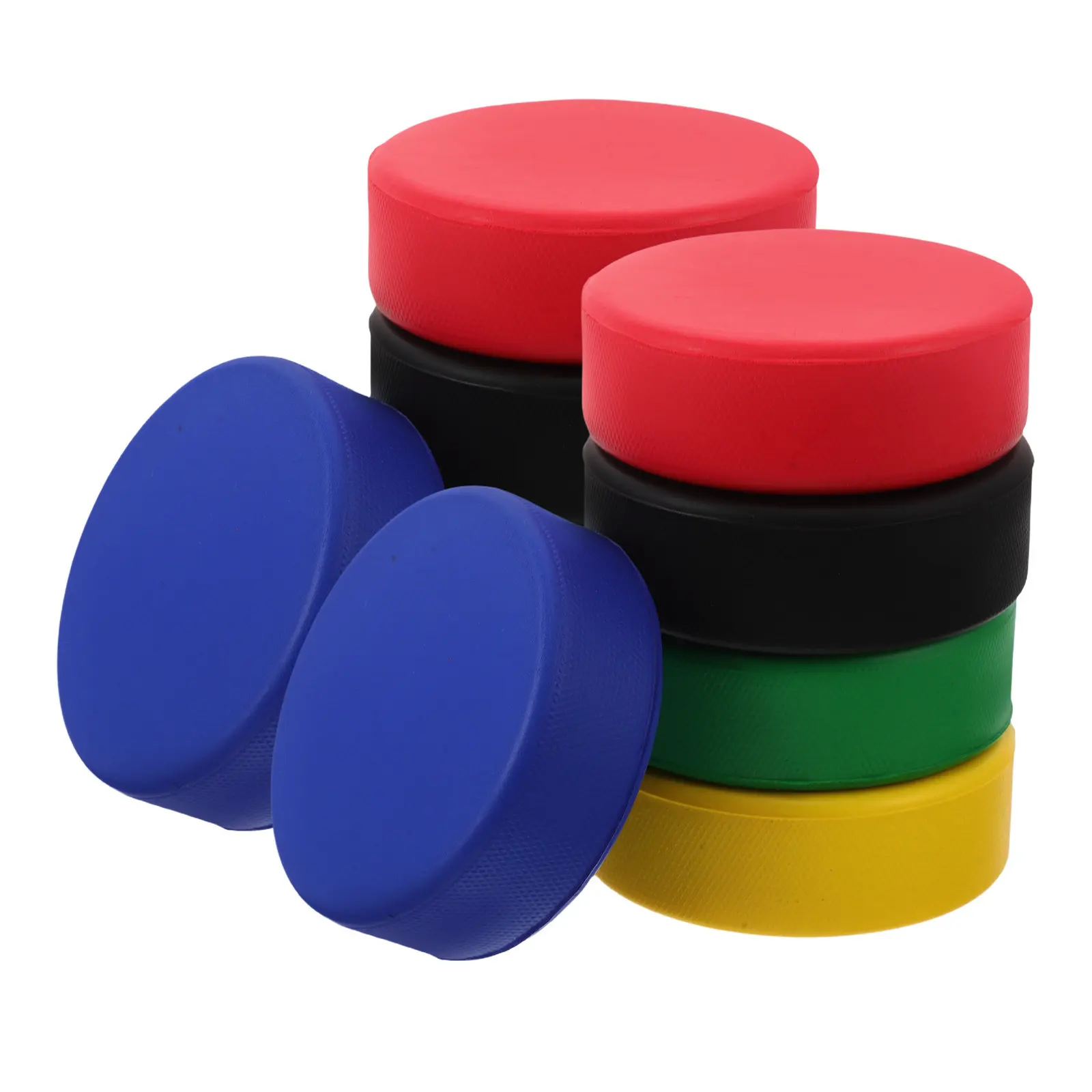 

10Pcs PU Foam Ice Hockey Pucks Mini Soft Indoor Practice Pucks for Training Relaxation School Office Use Party Favors