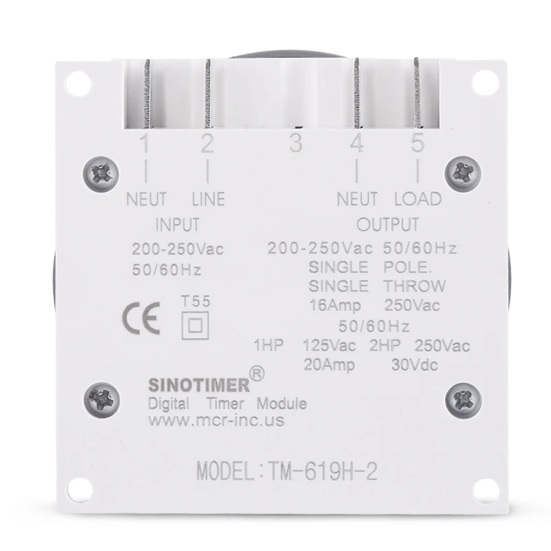 Multipurpose TM619 220V Digital Timer Switch with Waterproof Cover output 220V, Easy Wiring, 7 days Programmable Time Switch