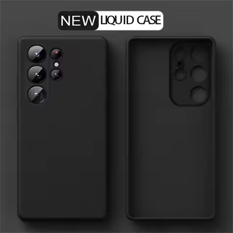 For Samsung Galaxy S25 S24 S23 S22 S21 Plus Ultra Liquid Silicone Case A54 A34 A53 A52 A41 A51 A52 Soft Cover Phone Accessories