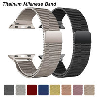 Milanese Strap For Apple Watch Ultra 2 49 46mm 42mm 44mm 40mm 45mm 41mm 38mm Bracelet For iWatch Series 10 9 3 6 5 SE 7 8 Strap