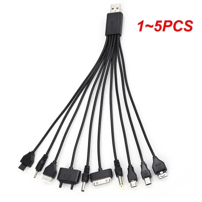 1~5PCS Universal Mobile Phone Charger Adapter Plug 10 In 1 Usb Data Cable Charging Cable Suitable For Nokia Motorola