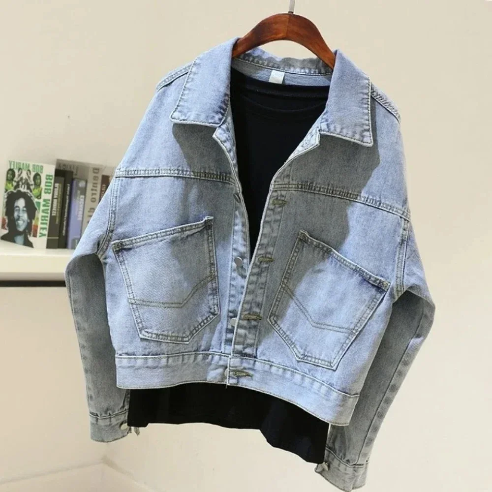 Short Denim Jacket for Women Crop 2025 New Arrivals Cowboy Coat Woman Small Spring Autumn Collection Korean Reviews Many Clothes