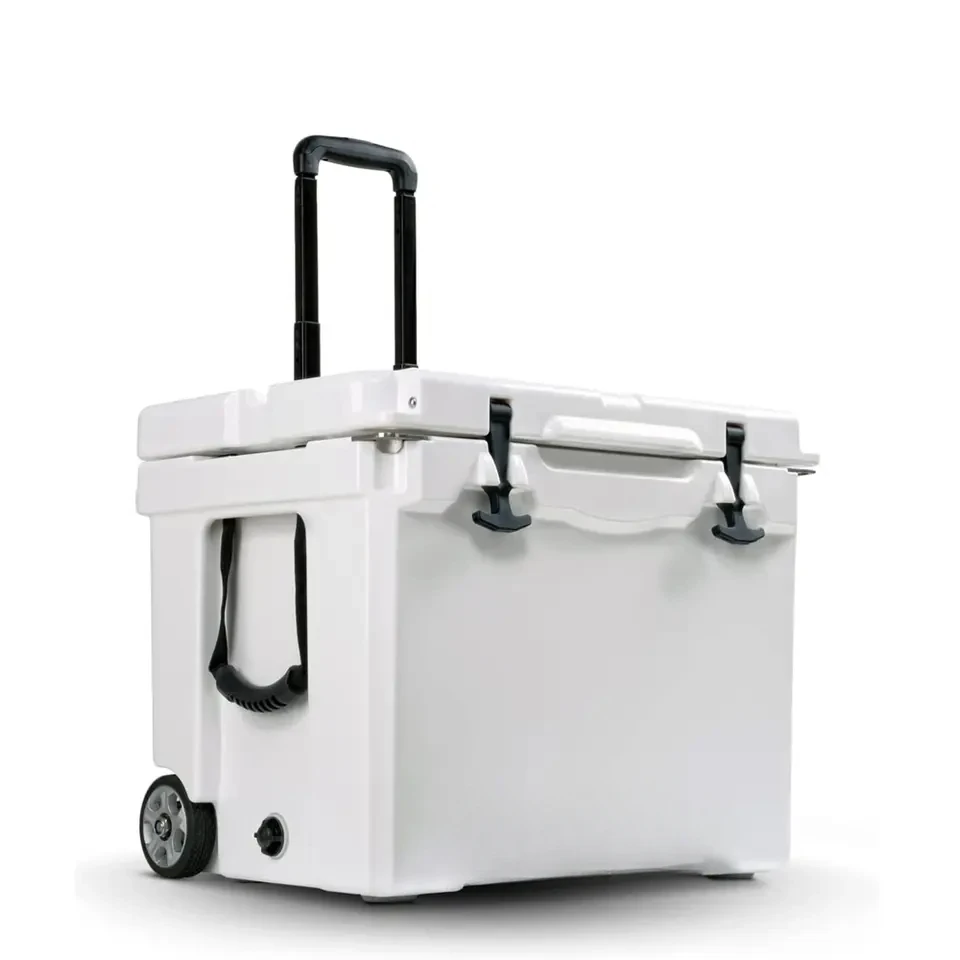 forCompatible UV Protection Ice Cooler Wheeled Dry Ice Rotomolded 45QT 7 Day Ice Food Cooler Box Cartoon OEM Insulated