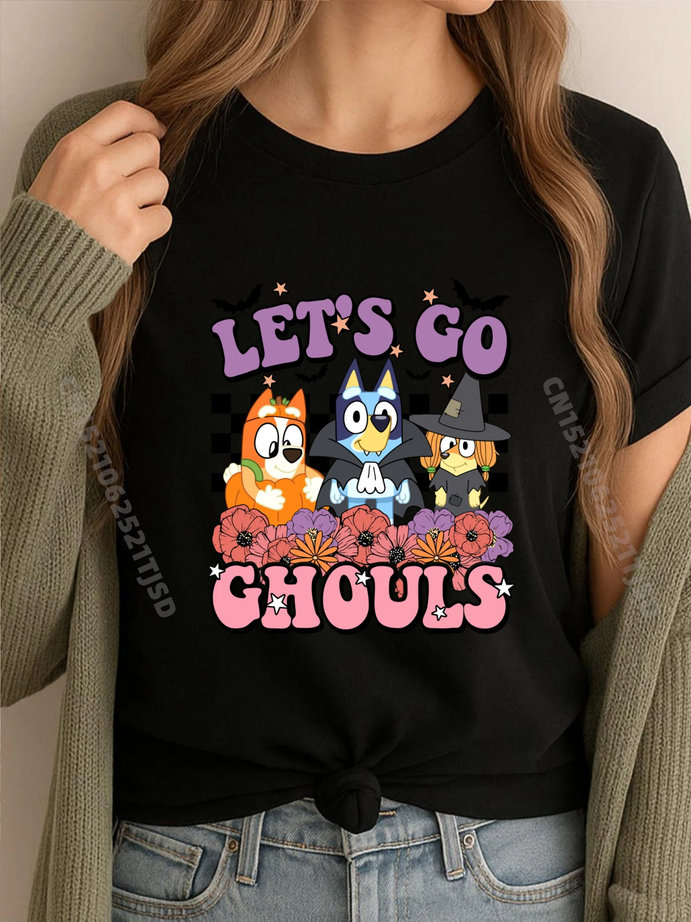 

Роскошная футболка для взрослых Blue Heeler на Хэллоуин, мужская оверсайз