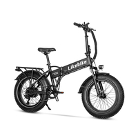Two-wheeled Electric Bike 750W48V10.4AH Electric Bicycle Foldable Electric Bike 20*4.0 Inch Fat Tire Mountain Adult E-bike