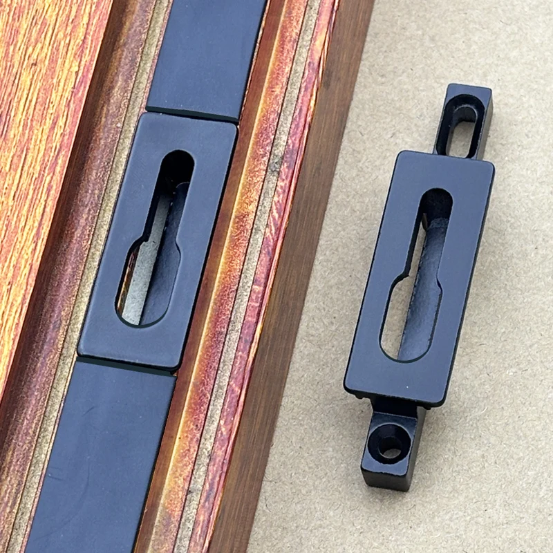 

1PCS Sliding Door Black Lock Buckle Zinc Alloy Lock Seat Sliding Window Buckle Balcony Sliding Door Lock Buckle Matching