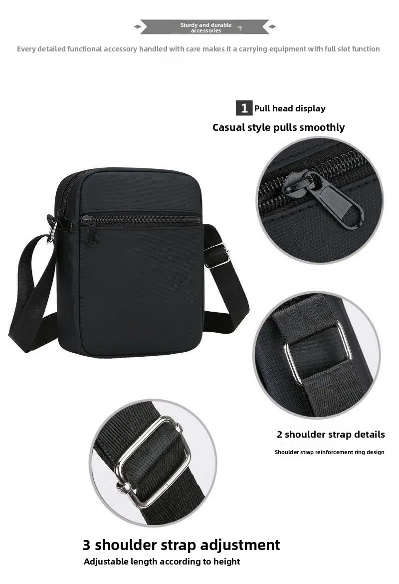 New Men's Crossbody Phone Bag, Simple Casual Shoulder Bag, Waterproof Crossbody Bag