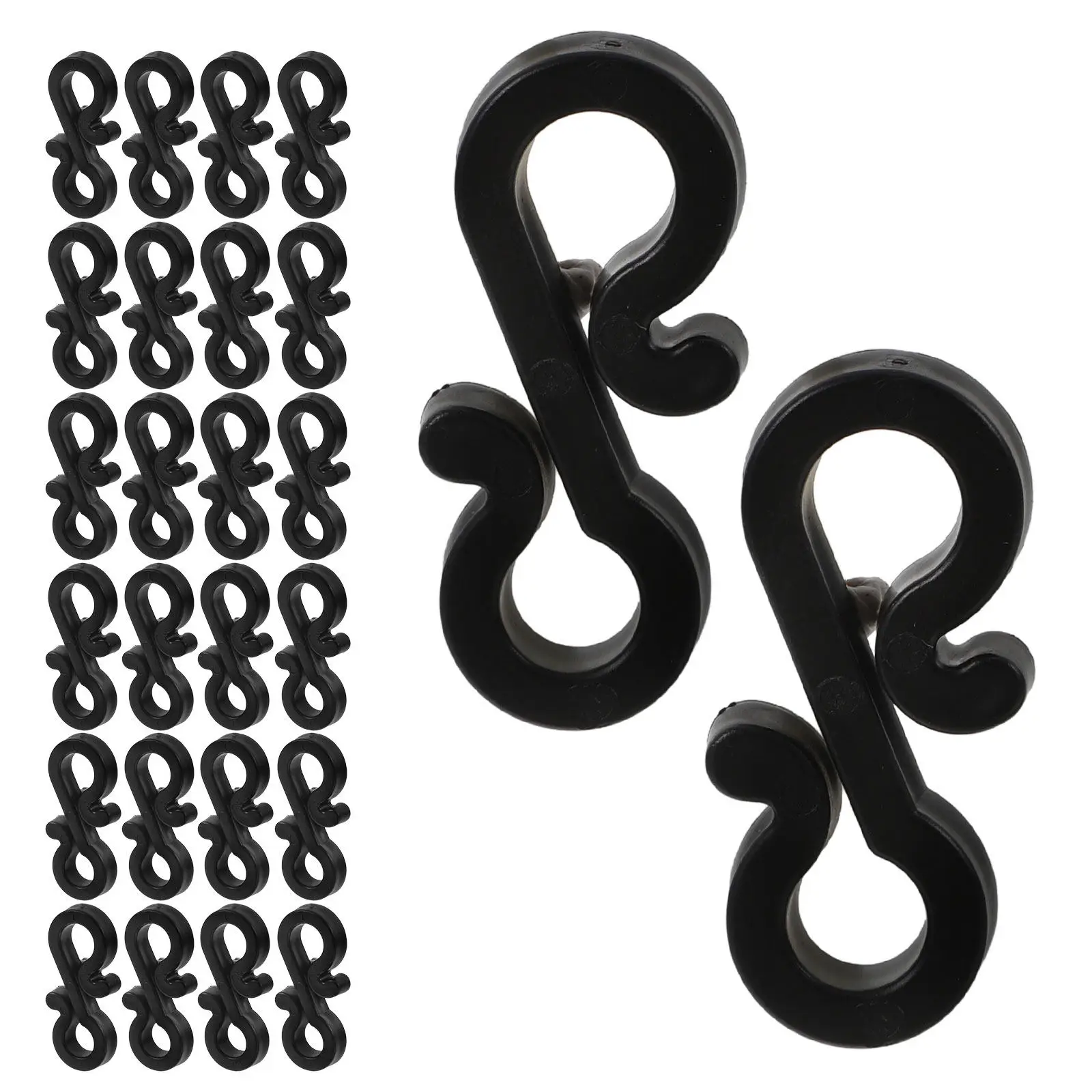 

120Pcs Outdoor Light Gutter Hooks Plastic S-Clips for String Lights Christmas Patio Garden Roof Mounting Weatherproof Uv