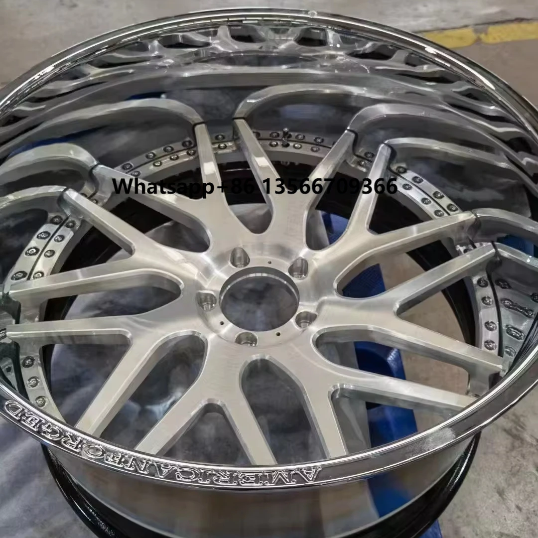 

Custom OEM F701 3 Piece Forged Wheels Polished Brushed Deep Dish 20 21 22 23 Inch Alloy Wheels For Nissan Car Wheels
