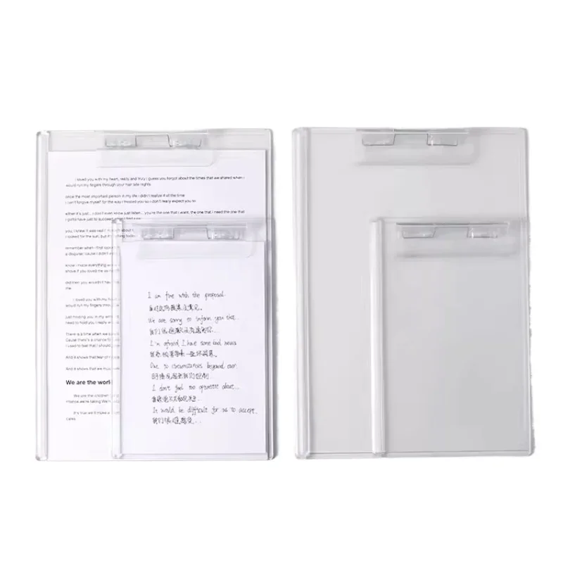 

Side with scaleKorean INS Cute Transparent Acrylic A4/A5 plastic clipboard Folder - Office Supplies Side with scale Clip board