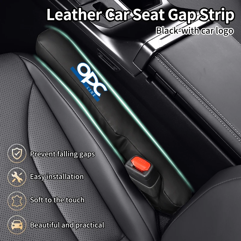 Leather Car Seat Gap Filler Strips Decorative Interior Accessories For OPEL OPC Line Zafira B Corsa D Insignia Mokka Regal Grand view 3