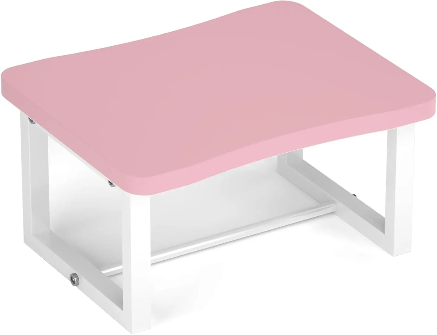 

Wooden Step Stool,Bed Step Stool For Adult，Pink Wood Footstool For Kitchen, Bedroom, Living Room, Bathroom Hold Up To 500Lbs