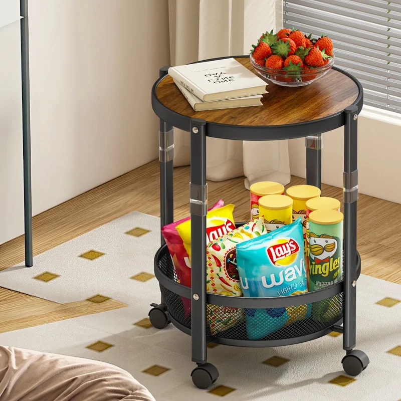 Removable Foldable Home Multi-layer Living Room Storage Rack Small-sized Coffee Table Storage Edge Table Sofa Side Table Newsale