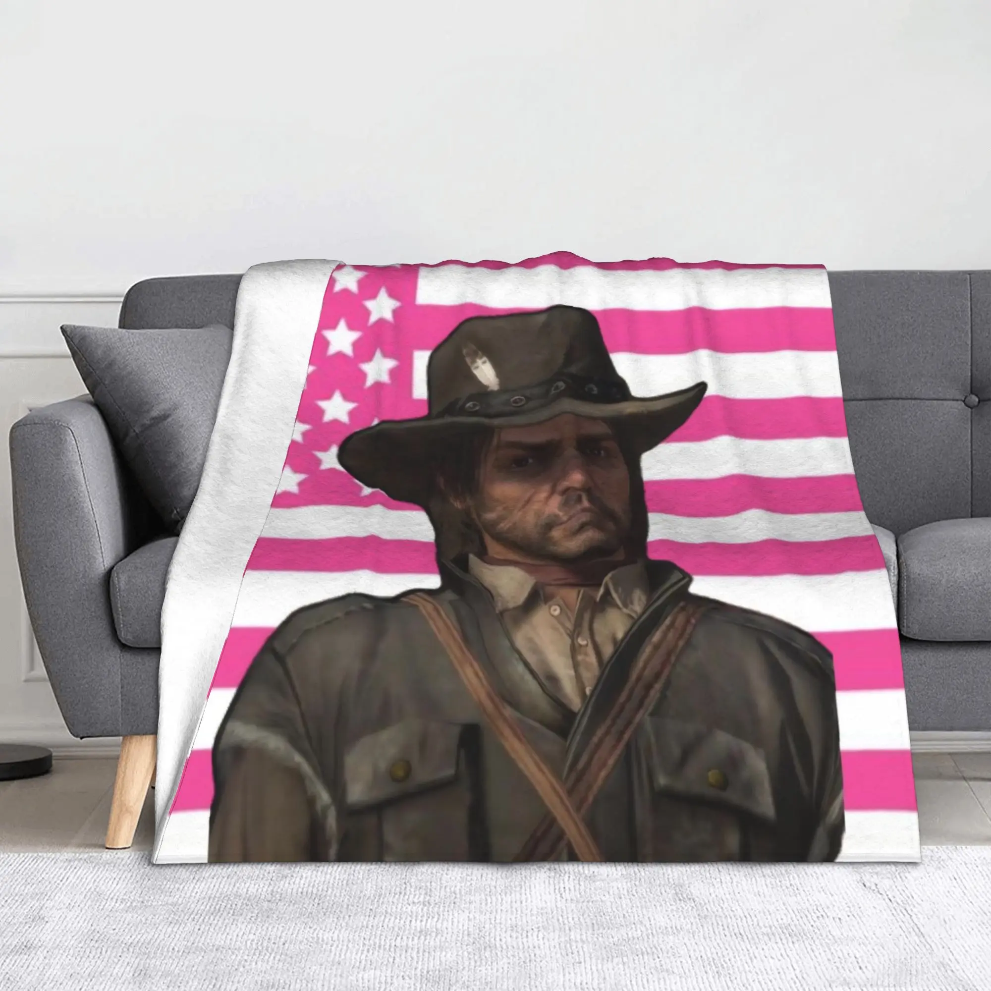 Reds Deads Game Redemptions Blankets Fleece Autumn/Winter John Jack Arthur Warm Throw Blankets for Sofa Car Plush Thin Quilt