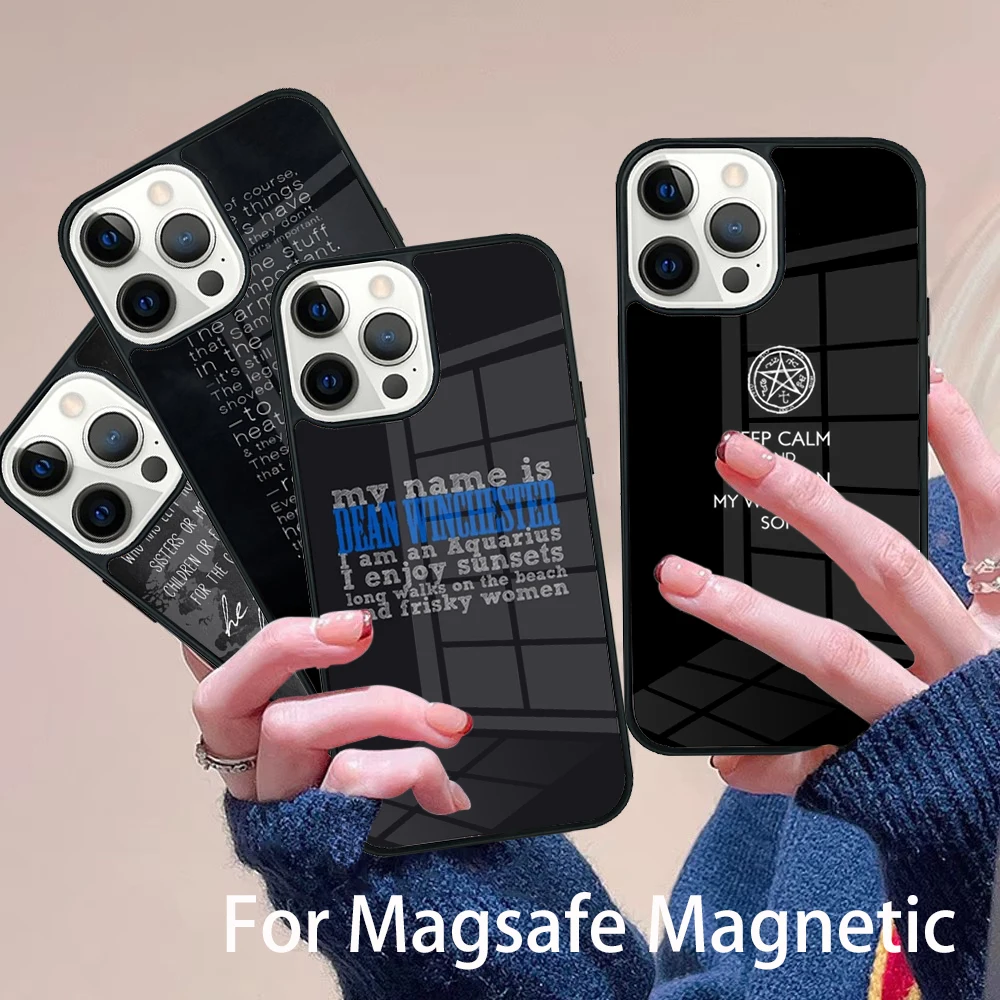 

Supernatural Quotes Phone Case Magesafe Magnetic Wireless Charge Cover For IPhone 16 11 12 13 14 15 Pro Max Plus Mini