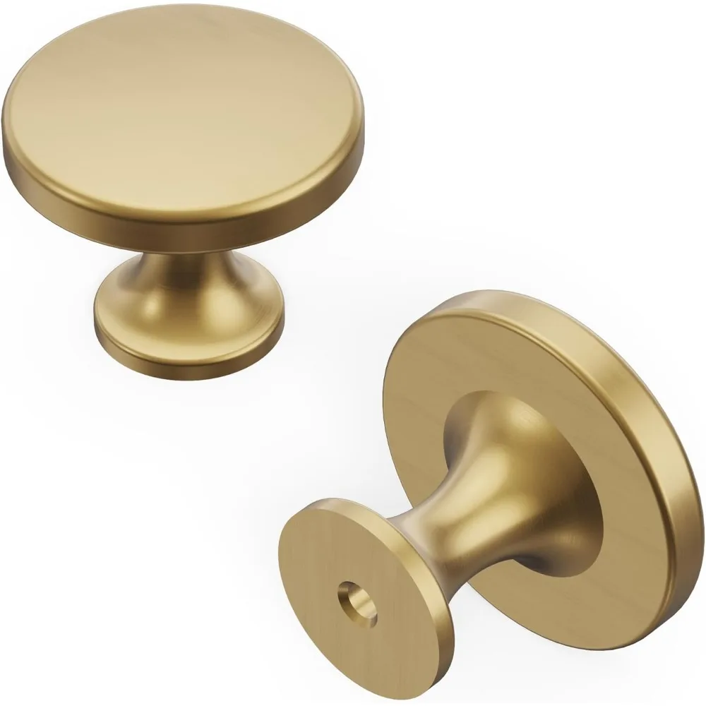 

10-Pack Solid Core Cabinet Knobs, Champagne Bronze Kitchen Hardware, 1-3/8 Inch Door & Drawer Pulls