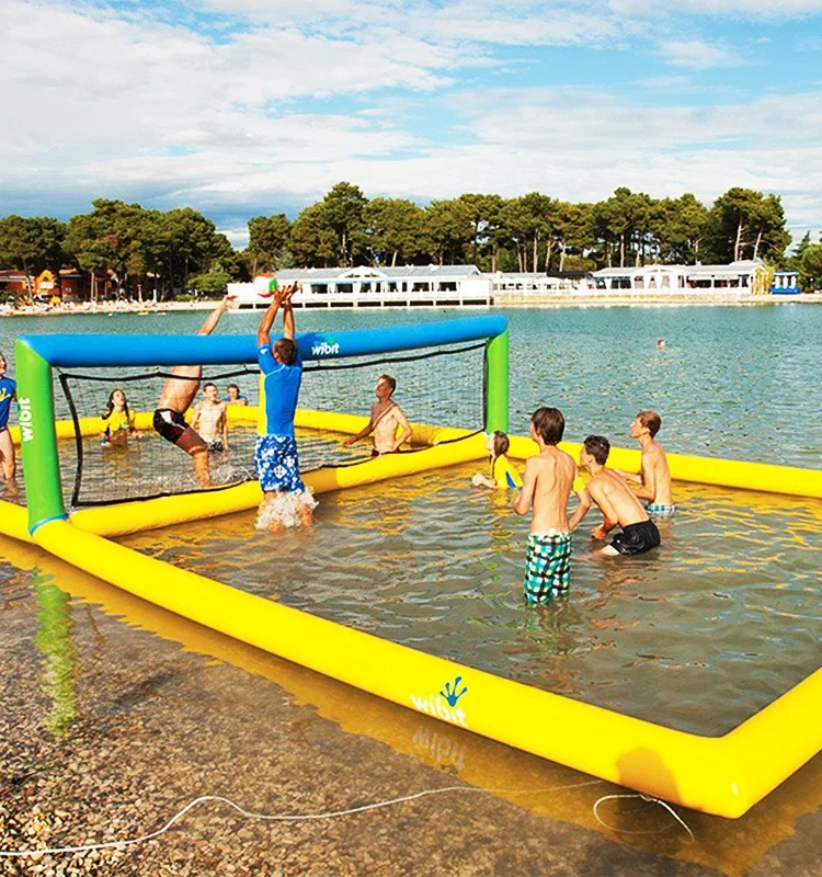 

Floating water sport inflatable aqua volleyball court with factory price inflatable water sport