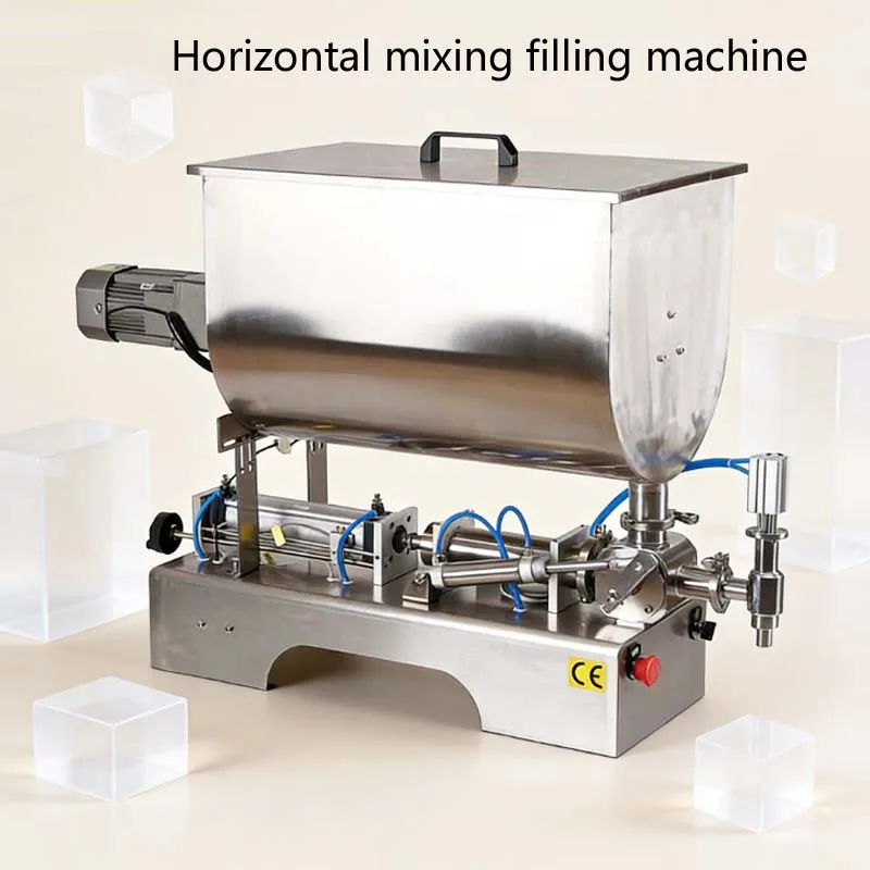 

Горизонтальная пневматическая машина для розлива пастообразных продуктов с функцией смешивания для упаковки соуса чили и томатного соуса