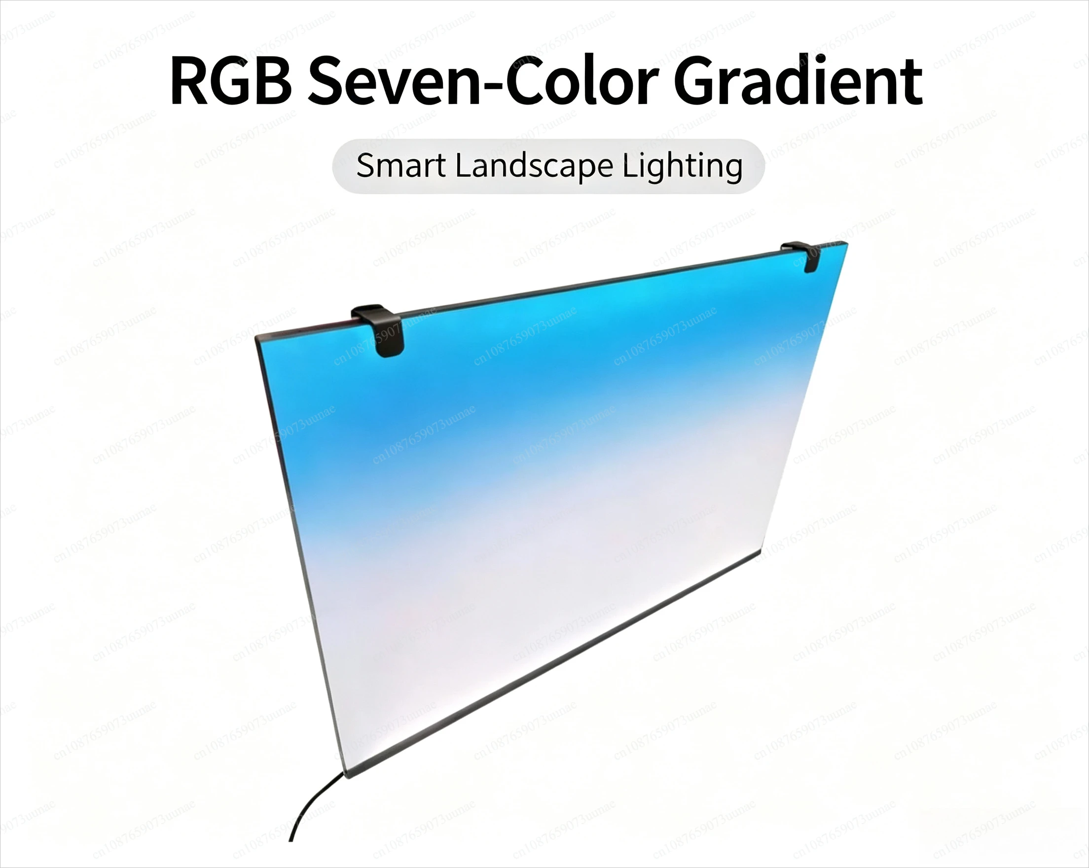 LED Aquarium Background Panel Acrylic Luminous Fish Tank Backboard RGB Gradient & White Light For Grass Tank Landscape Aquarium