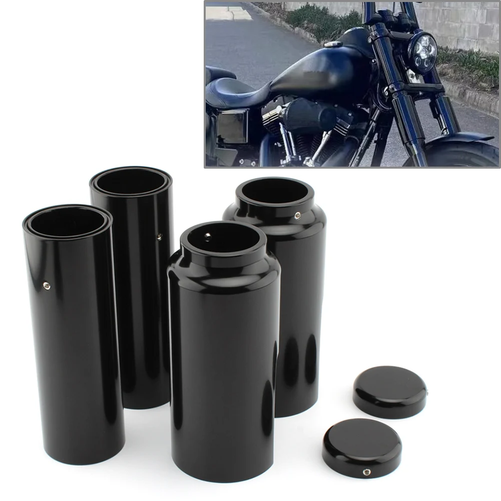 

6PCS Motorbike Upper Lower Fork Cover Tubes Caps Kits Accessories For Harley Davidson Dyna FXD 2006-2017