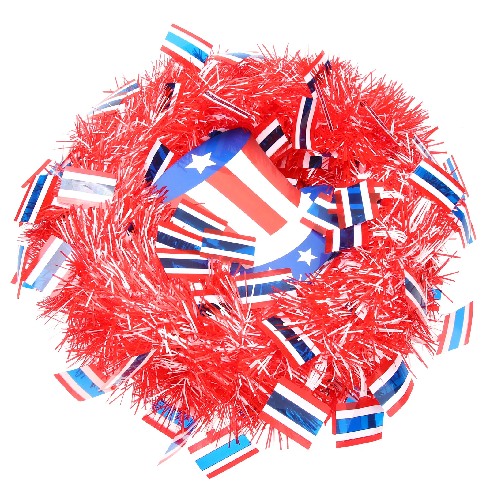 

4Th Of July Wreath Patriotic Garland Independence Day Decoration Front Door Wall Hanging Decor Bright Color Long Lasting