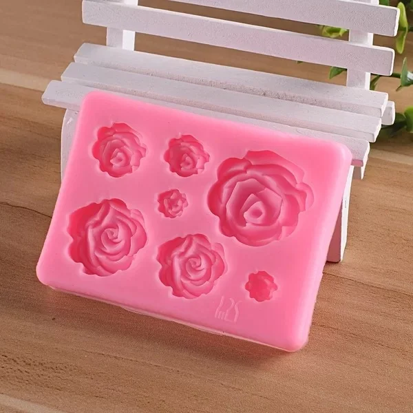 Rose Flowers Silicone Mold  Chocolate Fondant Cake Decorating Baking Tools