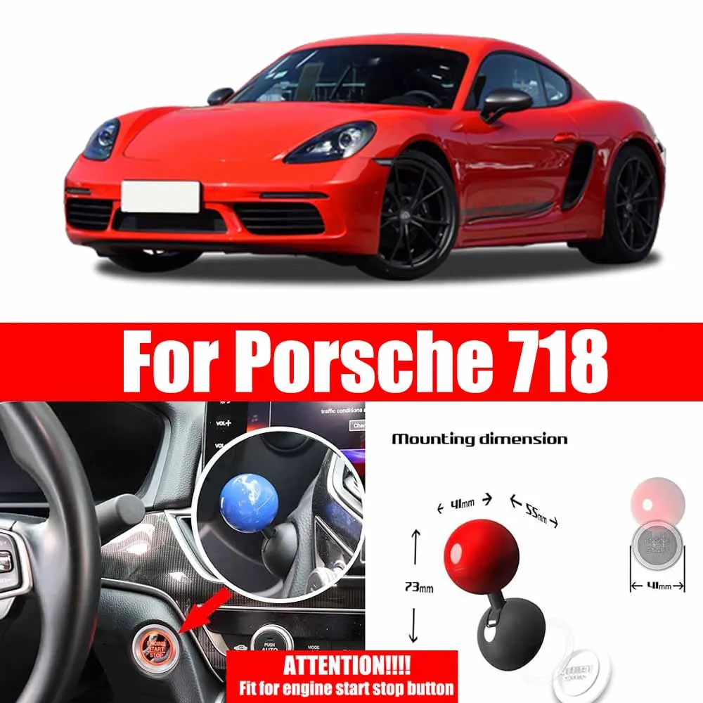 

For Porsche 718 Car Engine START Button Replace Cover STOP Switch ball style Car Accessories