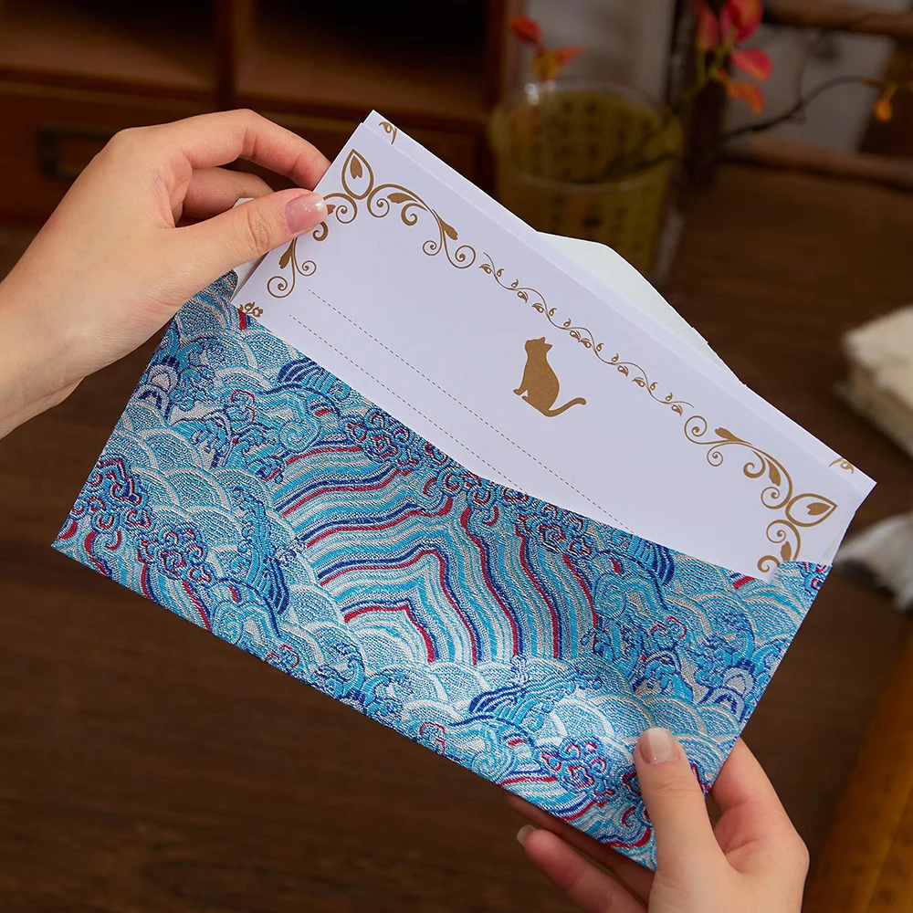 Envelope Letter Set Jiuxiao Cloud Pattern Series Invitation Letter Fire Paint Envelope, Message Blessing