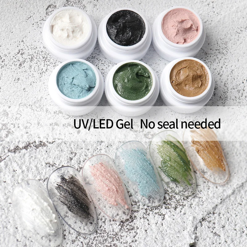 5D Acrylic Engraved Drawing Gel Nail Polish Plaster Effect DIY Embossed Manicure Gel Decor No Need Top Coat Plaster Glue