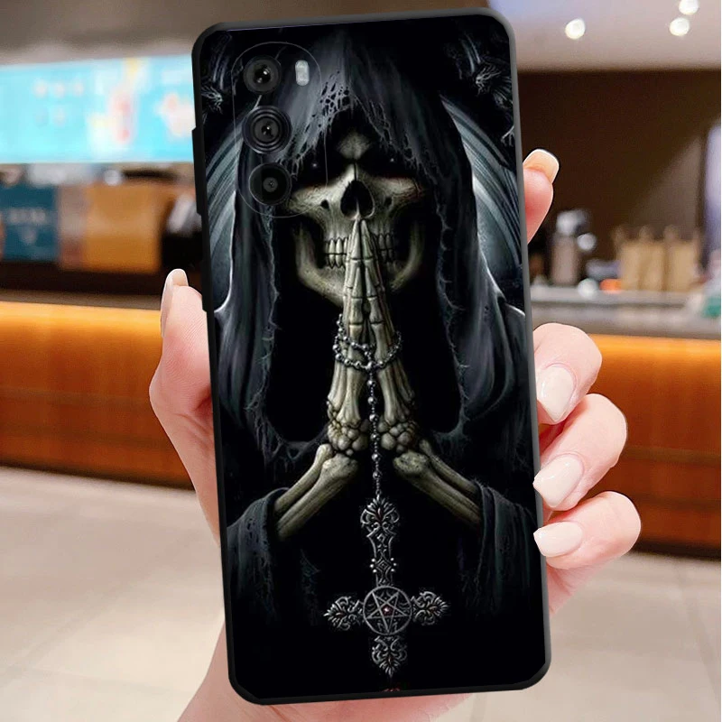 

Phone Case For Motorola Edge 50 40 Pro 60 50 40 30 Ultra Neo Fusion Moto G85 G72 G53 G54 G84 G13 G32 Grim reaper skull skeleton