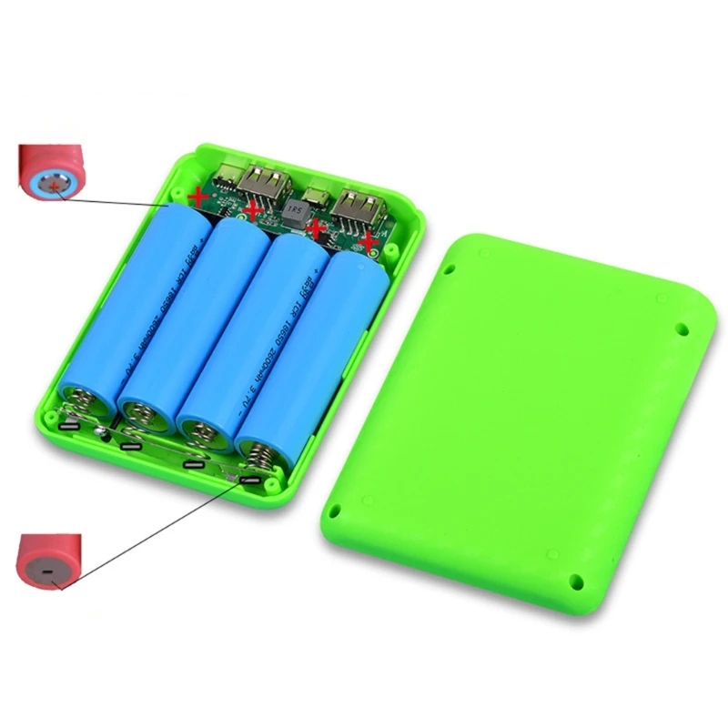 4x18650 Battery Holder Shells Power Bank Case Plastic Shells Charger Power bank Shells Protectors DIY Box Soldering Free