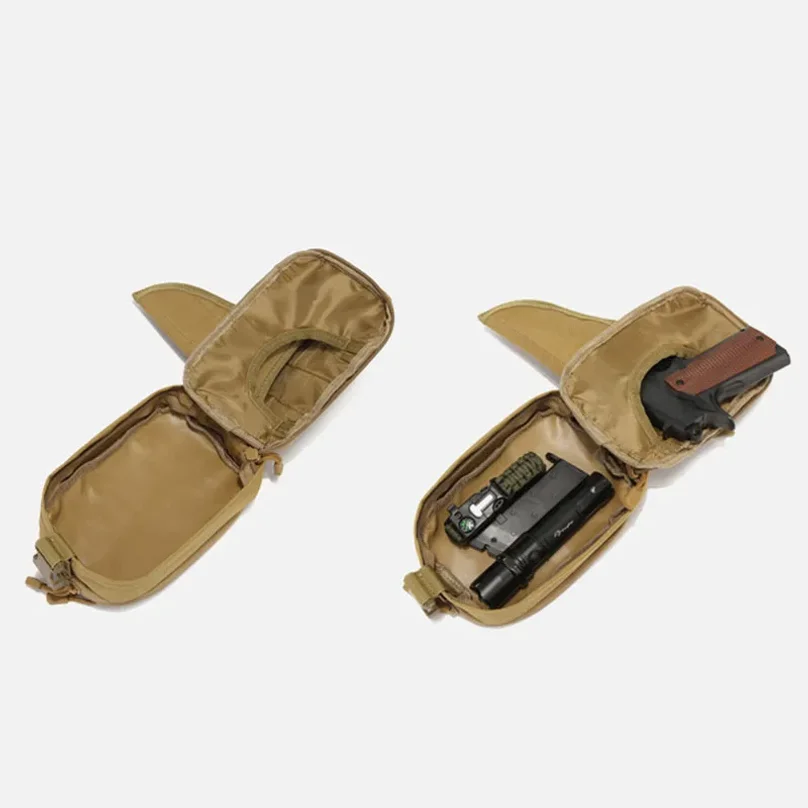 Tactical Waist Bag with Concealed Handgun Holsters for Glock 17 19 23 & 9mm 1911 Pistols, EDC Utility Belt Pouch for CS, Hunting - view 6