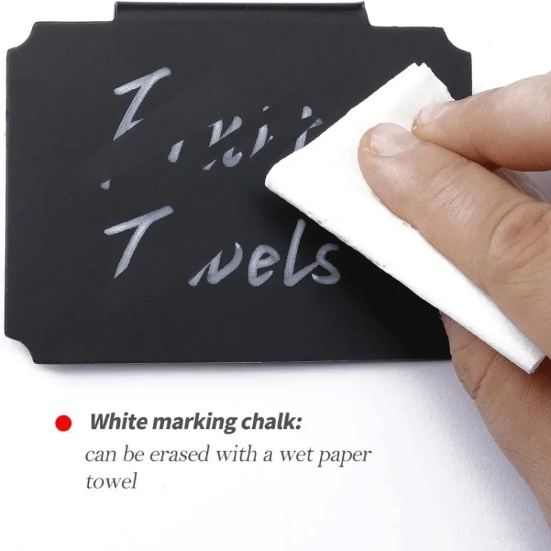 

10 этикеток-клипс для корзин, многоразовые этикетки для контейнеров для хранения, съемные меловые этикетки с 1 белым меловым маркером, стираемые при намокании.