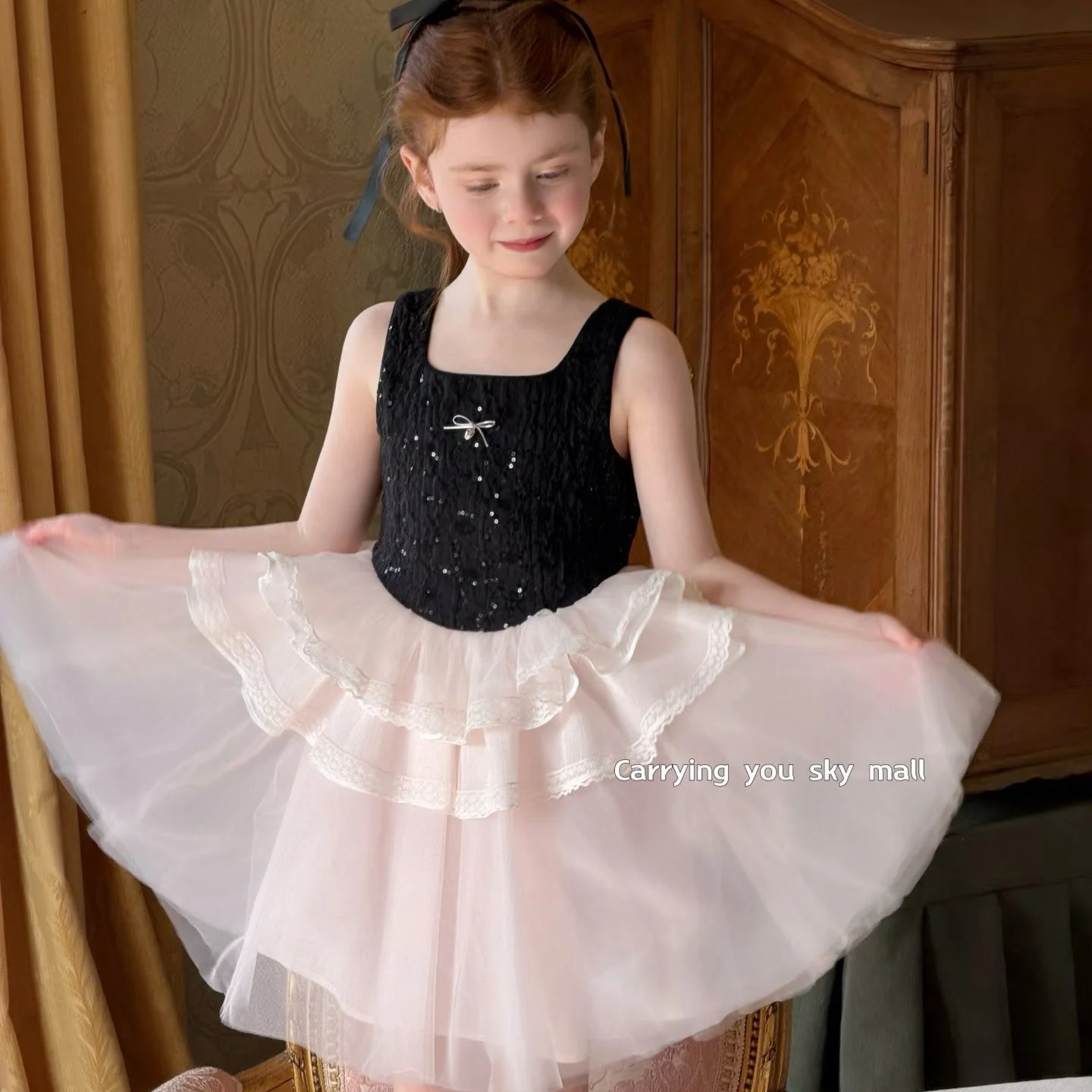 

Summer Little Princess Dress for Baby Girls Cute Ballet Skirt Kids Birthday Cake Design Daily Wear Party Dress Size 2-9 Years