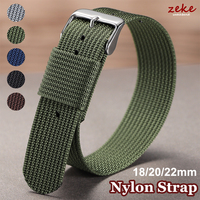 18MM 20MM 22MM Braided Nylon Strap for Omega Bracelet Men's  Army Sports Breathable Watch Band Black Green Wear-Rresistant Belts