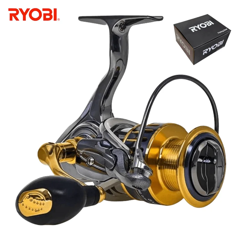 RYOBI-carrete de pesca de Metal (CODEK), bobina de pesca de 25Kg, potencia de arrastre máxima, rueda giratoria, carrete poco profundo, adecuado para